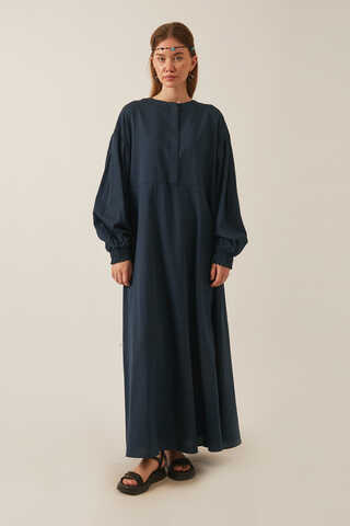 Çağıl Elbise Lacivert - 3