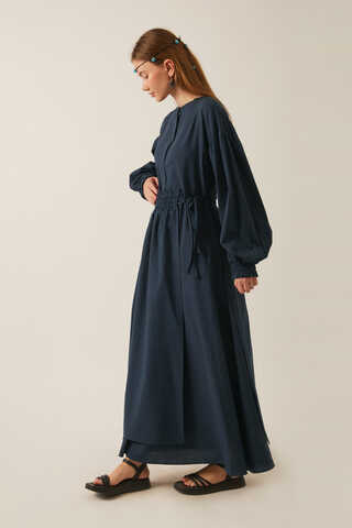 Çağıl Elbise Lacivert - 5