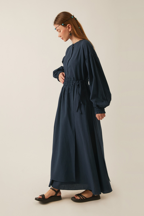 Çağıl Elbise Lacivert - 5