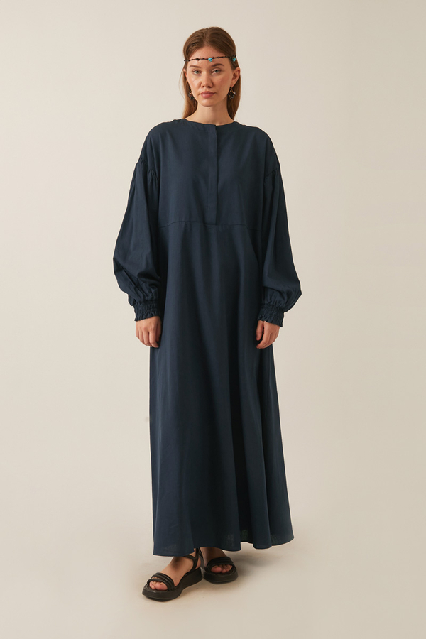 Çağıl Elbise Lacivert - 3