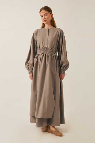 Çağıl Elbise Vizon - 1