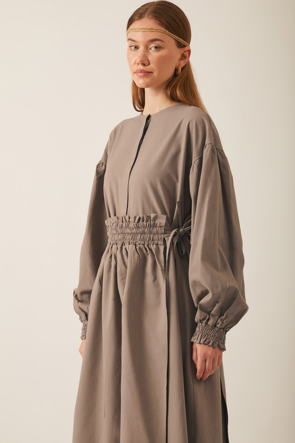 Çağıl Elbise Vizon - 6