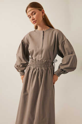 Çağıl Elbise Vizon - 9