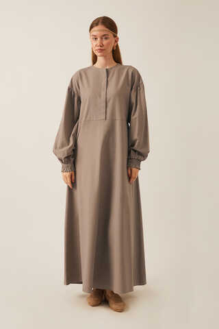 Çağıl Elbise Vizon - 5