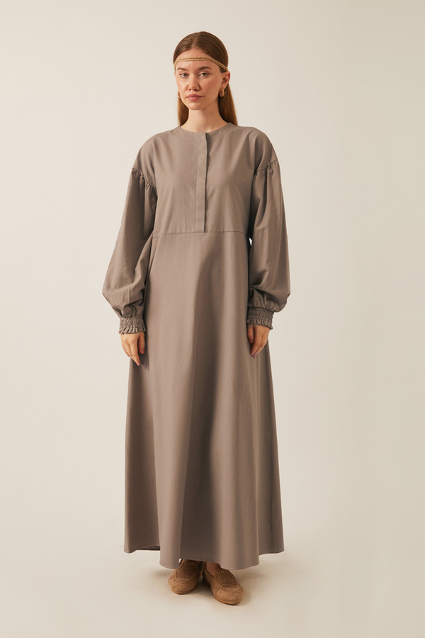 Çağıl Elbise Vizon - 5