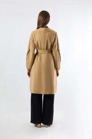 Trench With Frilled Sleeves Camel - 5