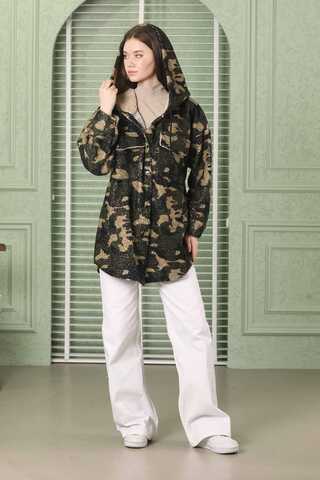 Camouflage Shirt Jacket Khaki - 6