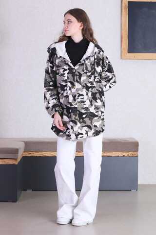 Camouflage Shirt Jacket White - 5
