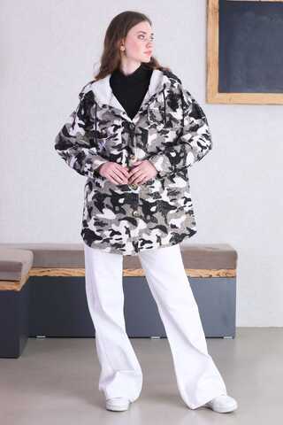 Camouflage Shirt Jacket White - 2