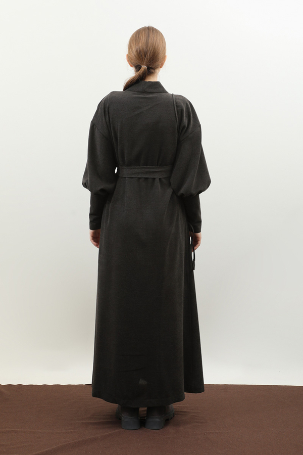 Çantalı Abaya Takım Antrasit - 15