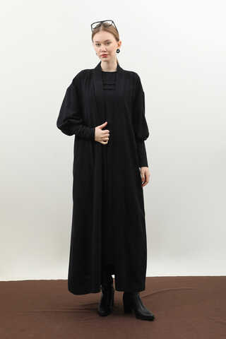 Çantalı Abaya Takım Siyah - 2