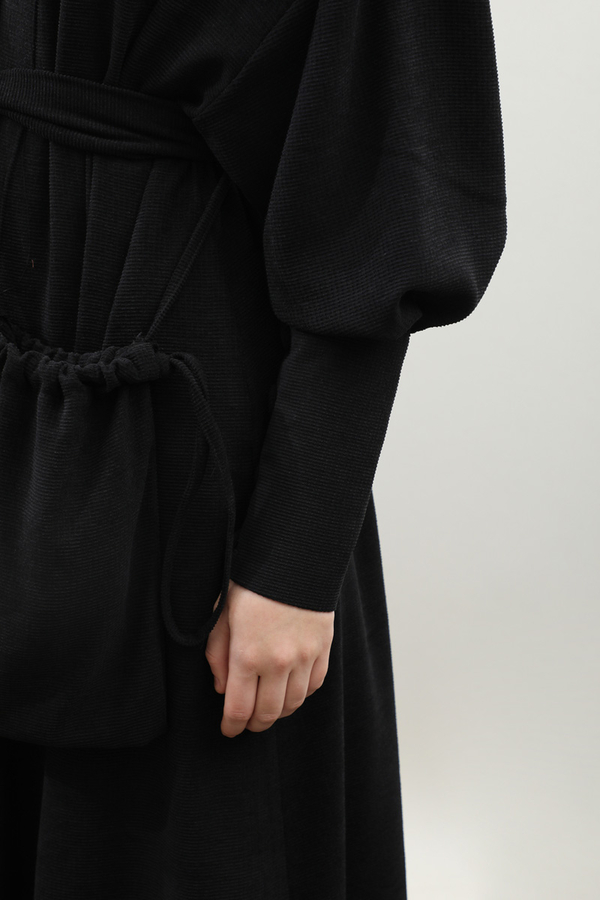 Çantalı Abaya Takım Siyah - 9
