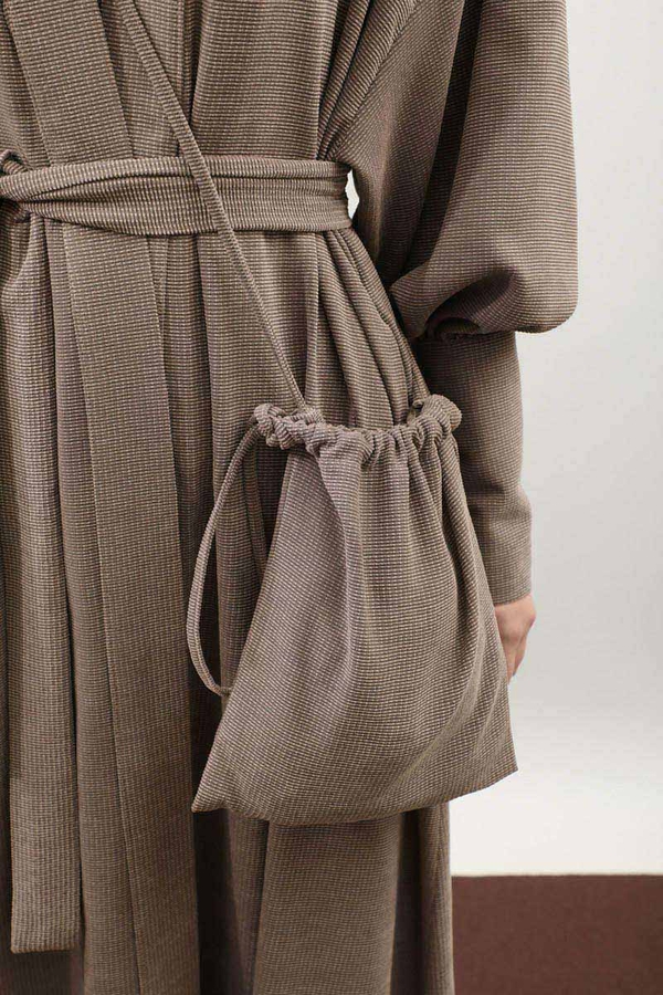 Çantalı Abaya Takım Vizon - 8