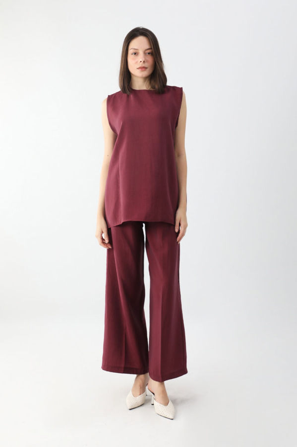 Çantalı Üçlü Takım Bordo - 2