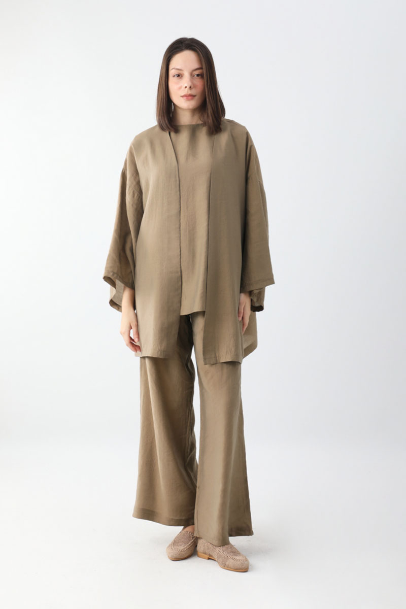 Çantalı Üçlü Takım Camel