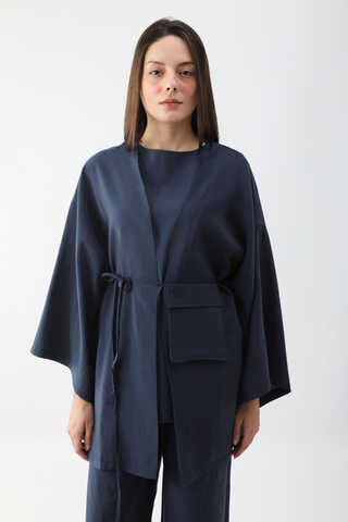 Çantalı Üçlü Takım Lacivert - 1