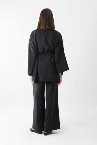 Çantalı Üçlü Takım Siyah - 11