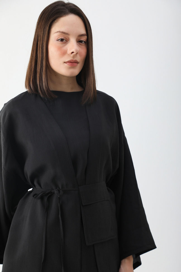 Çantalı Üçlü Takım Siyah - 6