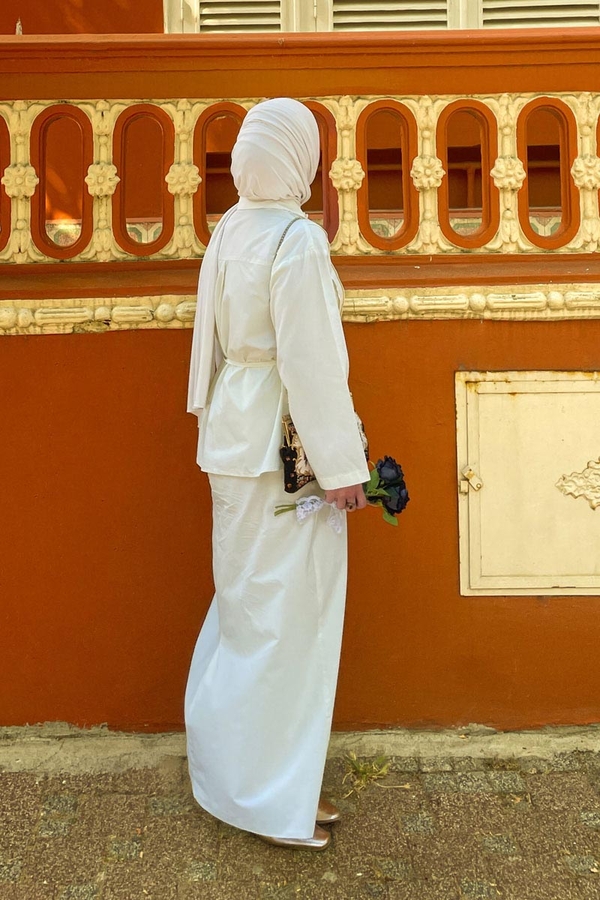 Ceket Yaka Etek Takım Tereyağı Sarısı - 4