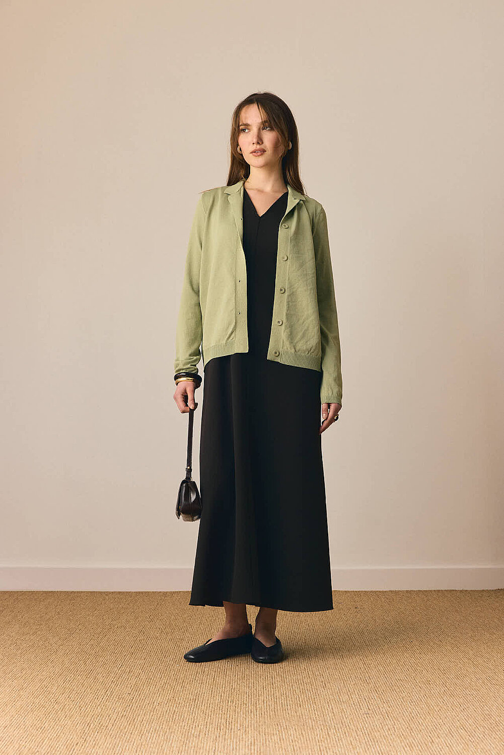 Ceket Yaka Hırka Çağla Yeşili - 4