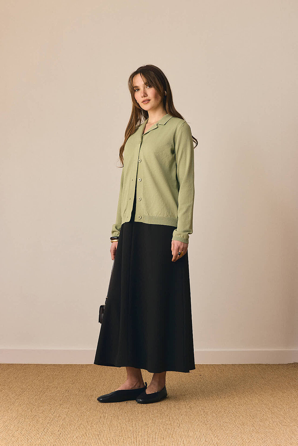 Ceket Yaka Hırka Çağla Yeşili - 5