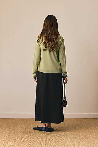 Ceket Yaka Hırka Çağla Yeşili - 6