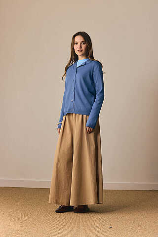 Ceket Yaka Hırka İndigo - 3