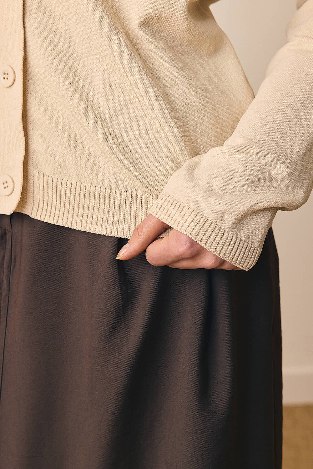 Ceket Yaka Hırka Taş - 3