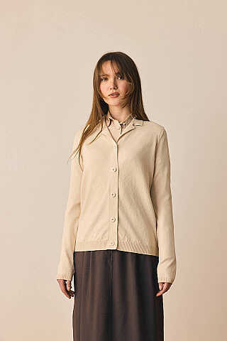 Ceket Yaka Hırka Taş - 4