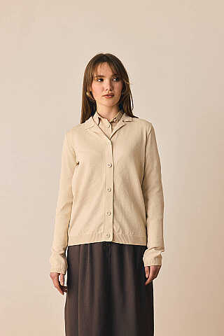 Ceket Yaka Hırka Taş - 1