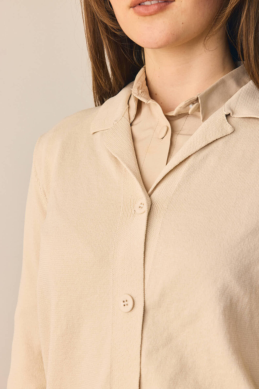 Ceket Yaka Hırka Taş - 2