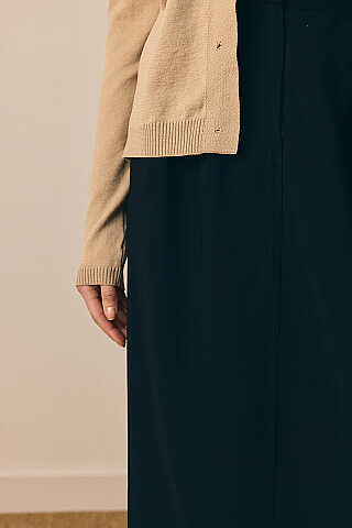 Ceket Yaka Hırka Vizon - 3