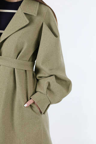 Ceket Yaka Kısa Kaşe Camel - 4