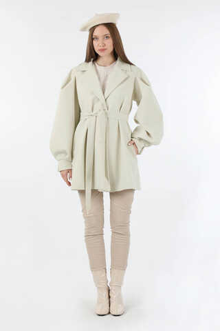 Ceket Yaka Kısa Kaşe Ekru - 3