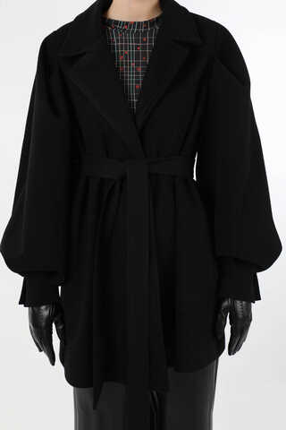 Ceket Yaka Kısa Kaşe Siyah - 4