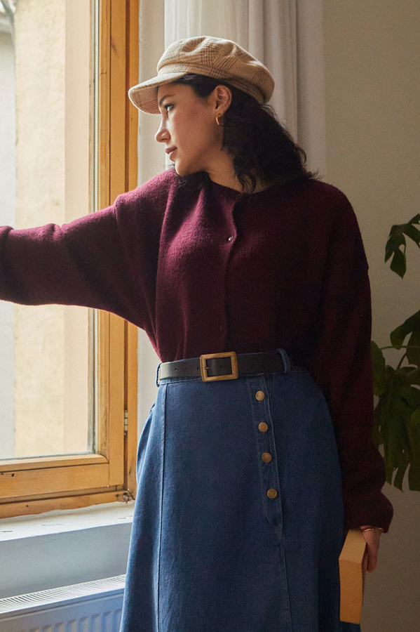 Cep Detaylı Denim Etek Açık Mavi - 2