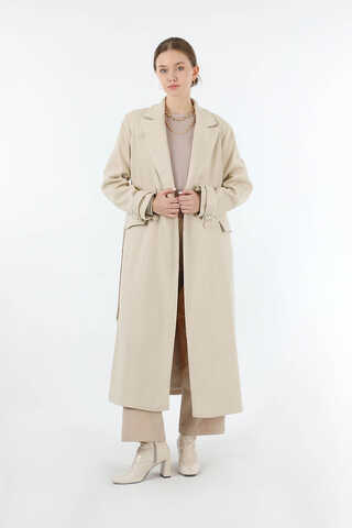 Cep Detaylı Kruvaze Kaban Taş - 3