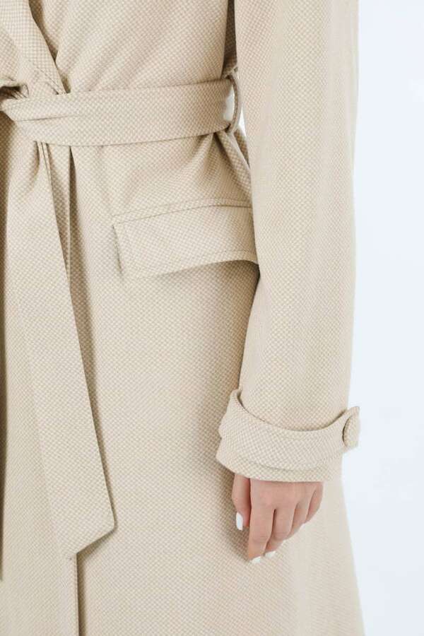 Cep Detaylı Kruvaze Kaban Taş - 4