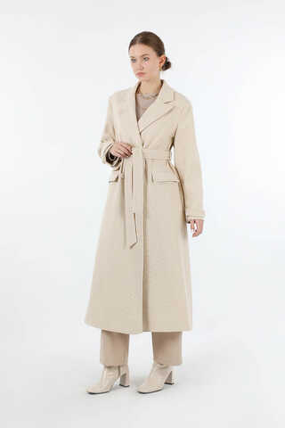 Cep Detaylı Kruvaze Kaban Taş - 5