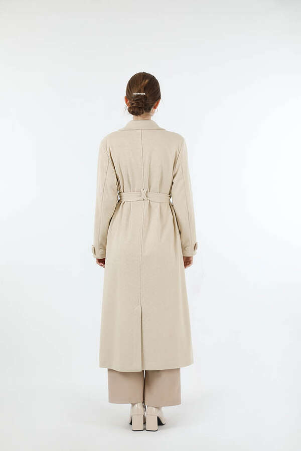 Cep Detaylı Kruvaze Kaban Taş - 6