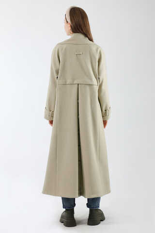 Cepleri Düğmeli Kruvaze Kaban Taş - 6