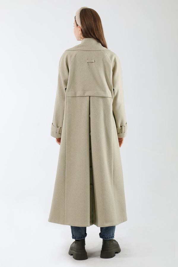 Cepleri Düğmeli Kruvaze Kaban Taş - 6