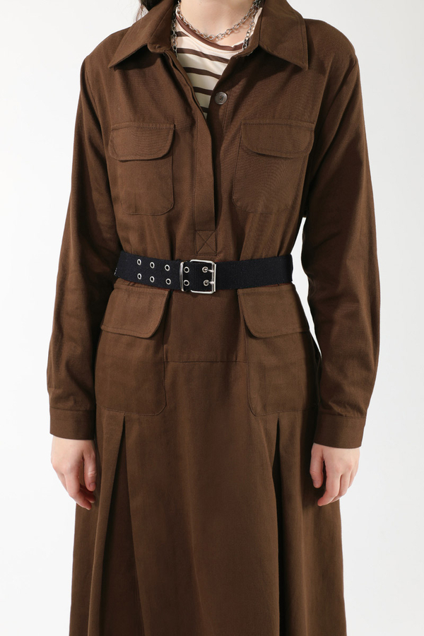 Cepli A Pile Elbise Kahverengi - 4