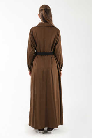 Cepli A Pile Elbise Kahverengi - 6