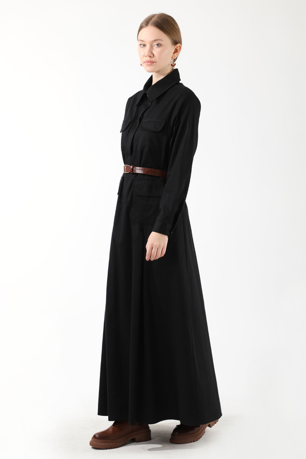 Cepli A Pile Elbise Siyah - 3