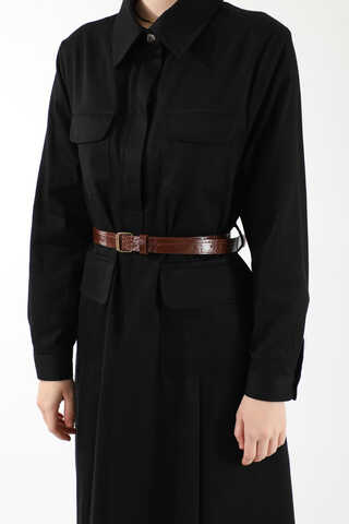 Cepli A Pile Elbise Siyah - 4