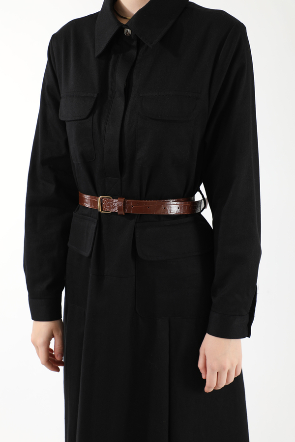 Cepli A Pile Elbise Siyah - 4