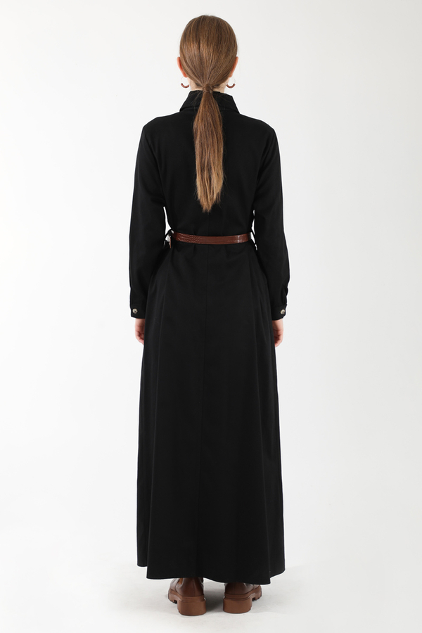 Cepli A Pile Elbise Siyah - 6