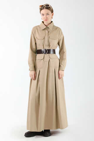 Cepli A Pile Elbise Taş - 1