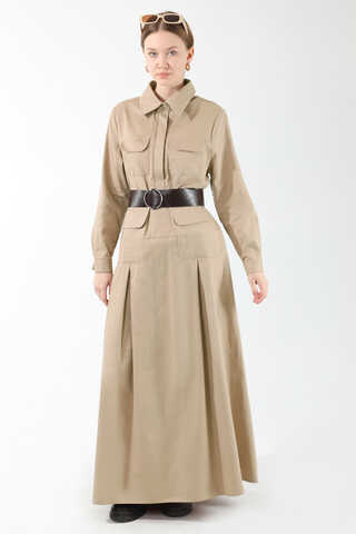 Cepli A Pile Elbise Taş - 5